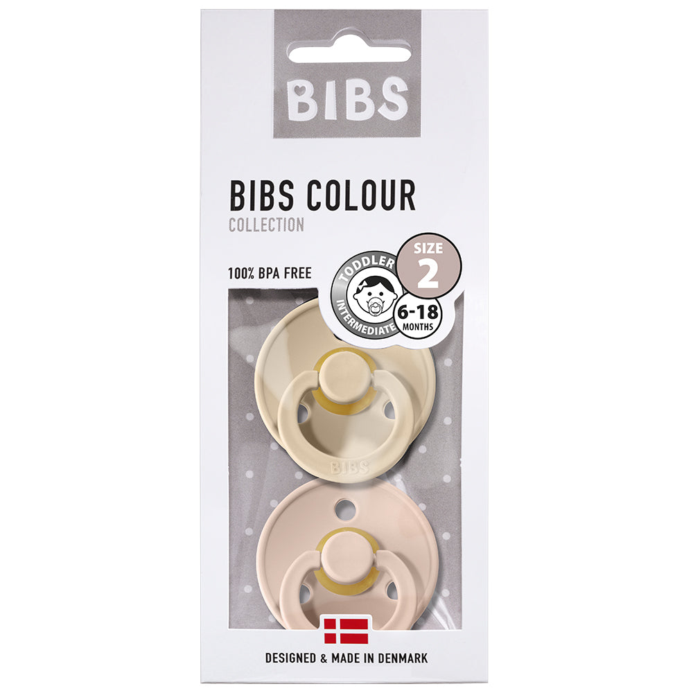 Bibs Twin Dummy Pack Size 2 – Vanilla/Blush