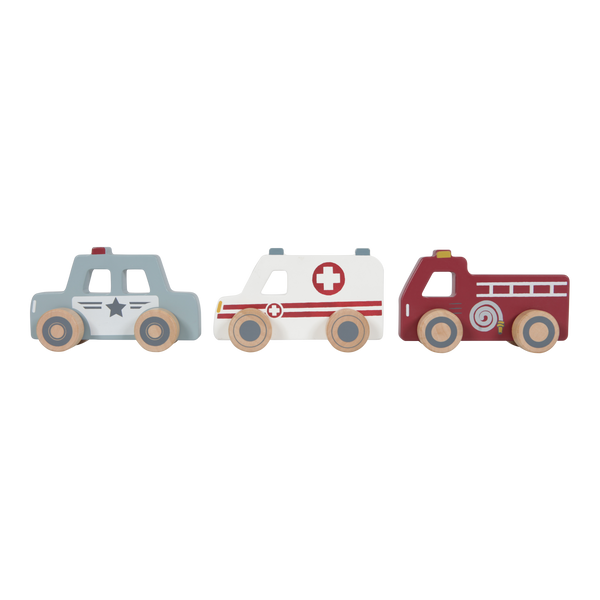 Little Dutch Wooden Emergency Service Vehicles